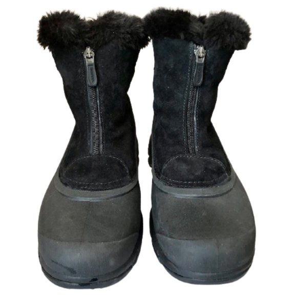 Sorel Waterproof Snow Angel Insulated Leather/Faux Fur Zip Boots - 7 - Picture 2 of 13
